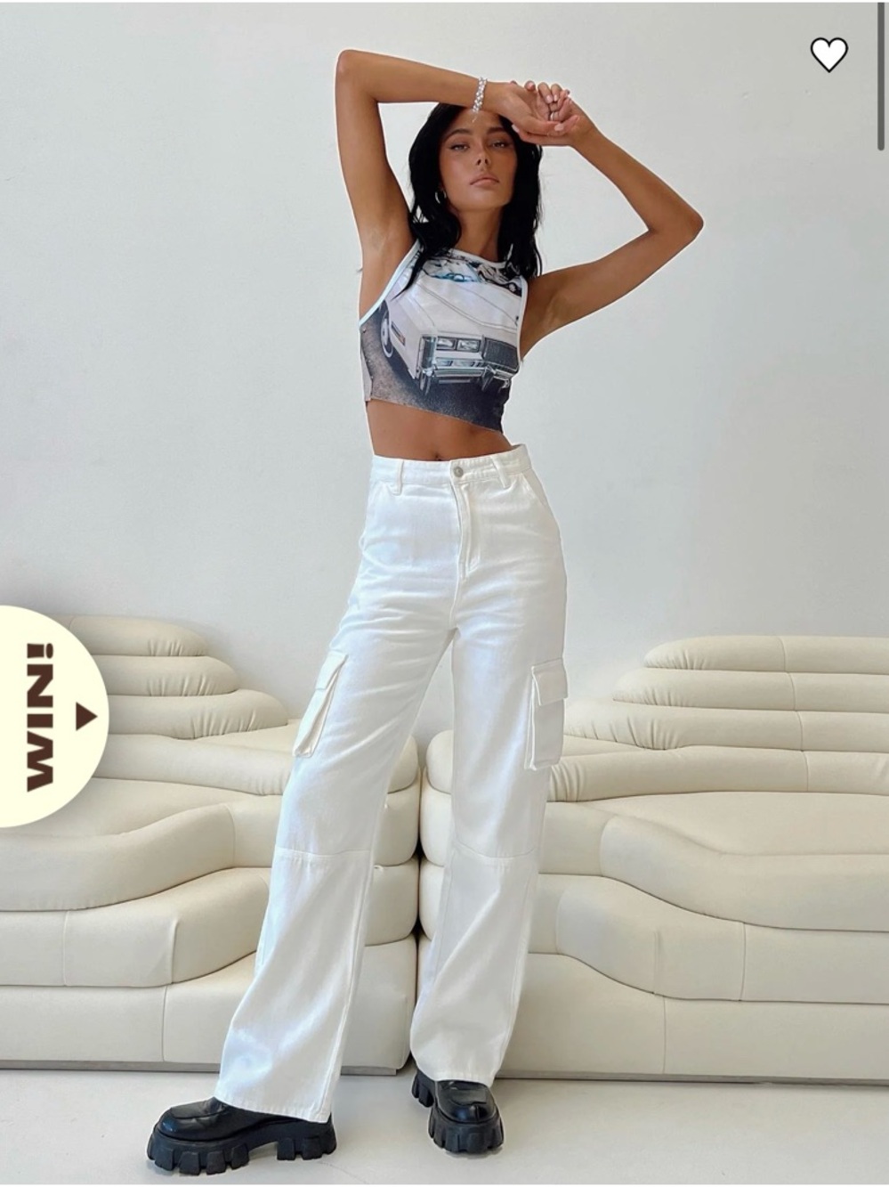 Princess Polly White High-Rise Jeans size 8
